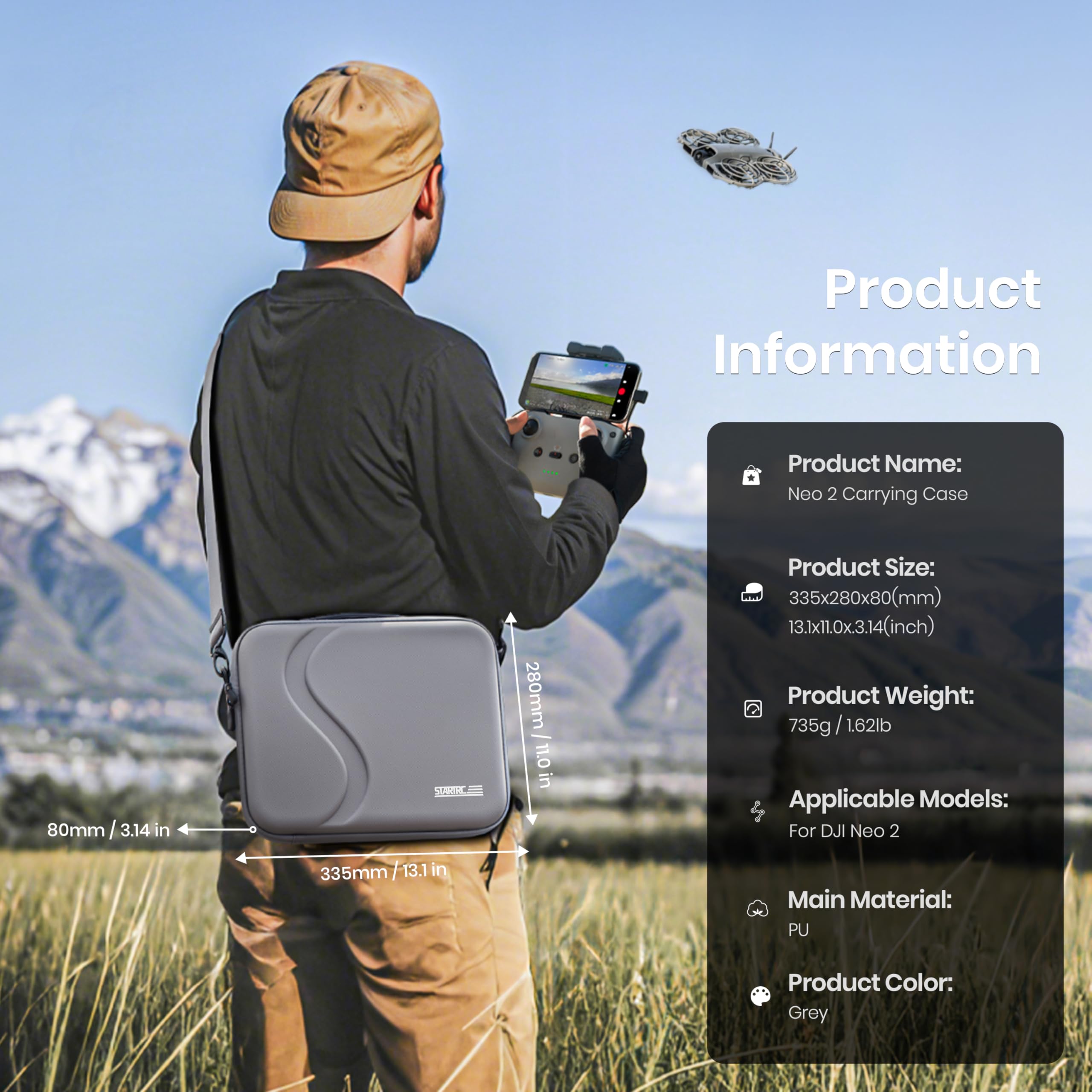 Drone Joystick Cover - Carrying Case for DJI Neo 2