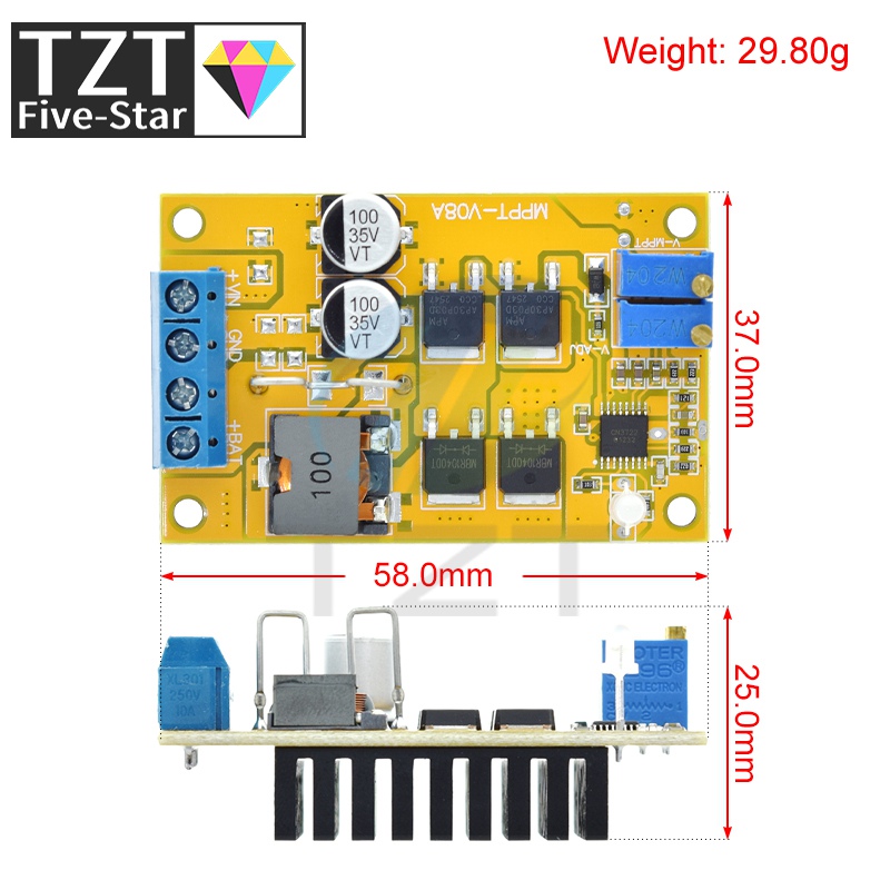 TZT 5A MPPT Solar Panel Regula - Drone Solar Charger review and price